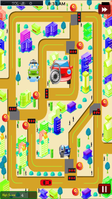 A Racing Red Car Pro - Traffic Light Road screenshot 2