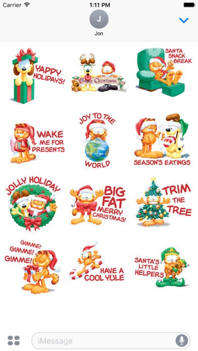 Garfield's Holiday Fun Stickers screenshot 2
