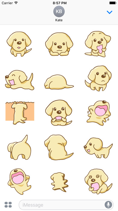 Labrador Retriever Dog Stickers for iMessage screenshot 2