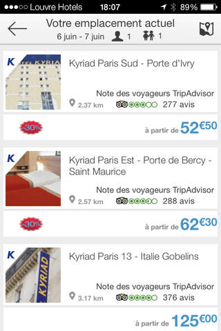 Kyriad - réservation d'hôtel screenshot 2