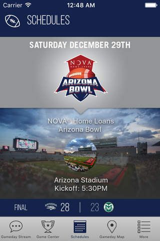 NOVA Home Loans Arizona Bowl Gameday App screenshot 3