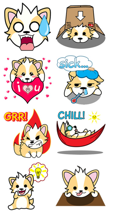 Cheerful Puppy Stickers screenshot 2