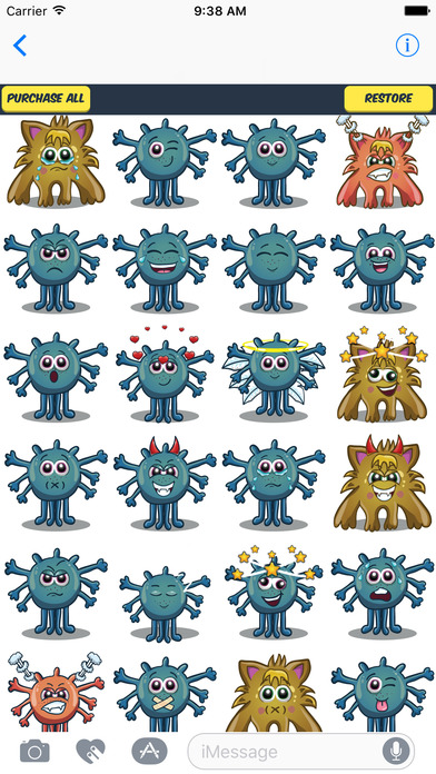 Cute Monster Stickers - Cute Monster Emojis screenshot 3
