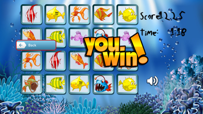 Matching Sea Fish : Memory games match game screenshot 2