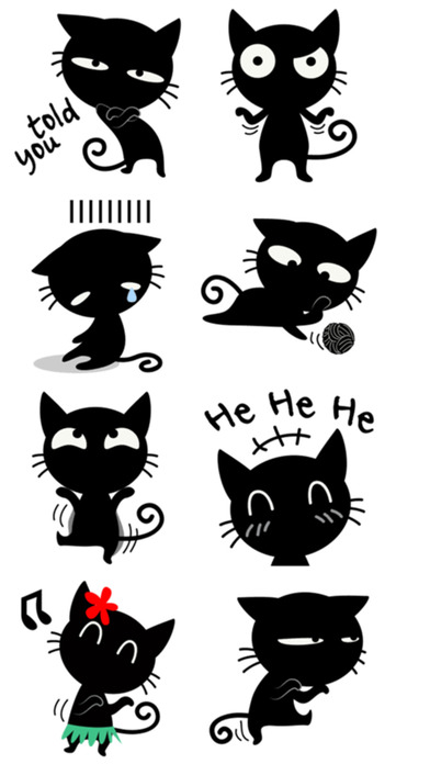 Cat Shadow Stickers! screenshot 2