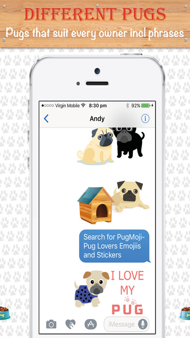 PugMoji - Pug Lovers Emojis and Stickers! screenshot 3