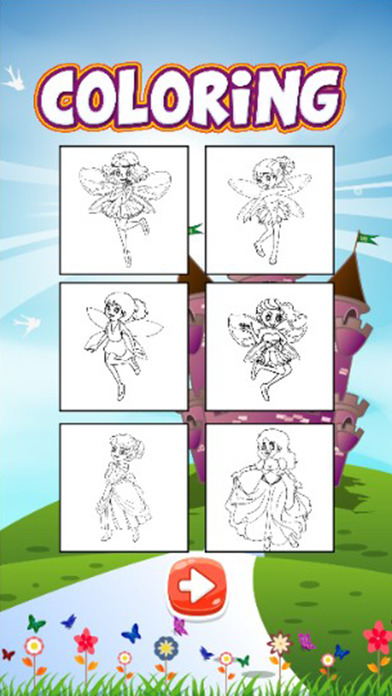 Princess and Prince Coloring Book Games screenshot 2