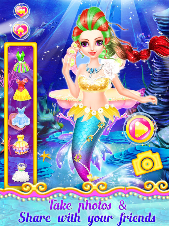 Mermaid Princess Dress Up - Princess Girls Games!screeshot 2