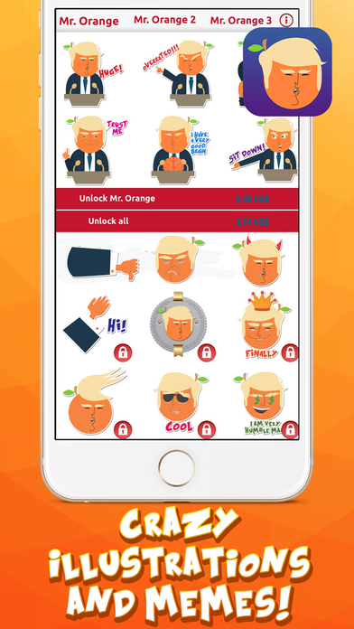 Mr. Orange in Charge – Stickers for iMessage screenshot 4