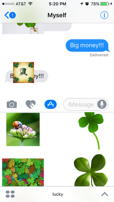 Lucky : 777, Casino, Four Leaf Clover Stickers screenshot 3