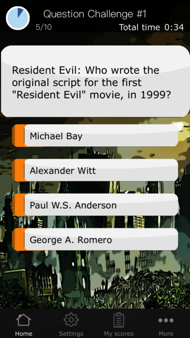 Zombie Quiz App for the Resident Evil Movies screenshot 2