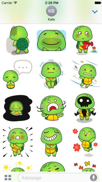 Pura the funny turtle 3 for iMessage Sticker screenshot 2