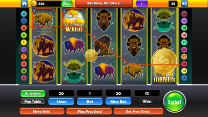 Slots - Buffalo Moon Free Multi Line Slots screenshot 4