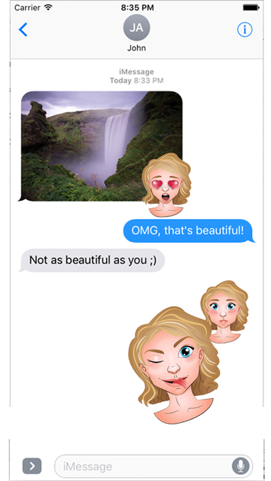 Blonde Emoji Set GeeMoji screenshot 3