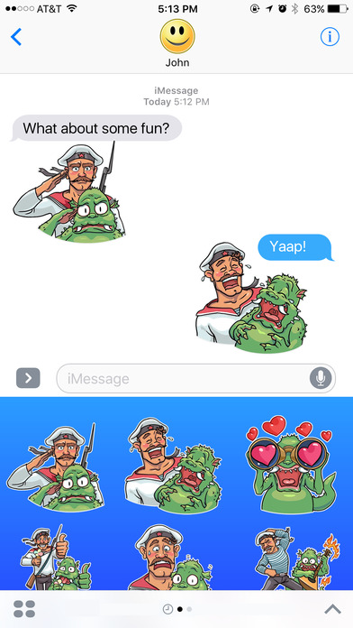 Monster and sailor Stickers screenshot 2