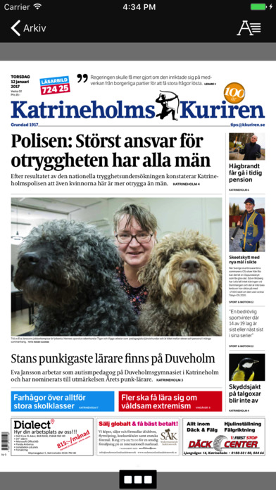 E-tidning:Katrineholms-Kuriren screenshot 2