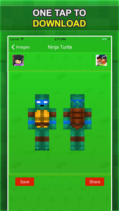 Ninja & Tiny Turtle Skins For Minecraft Pocket PE screenshot 3