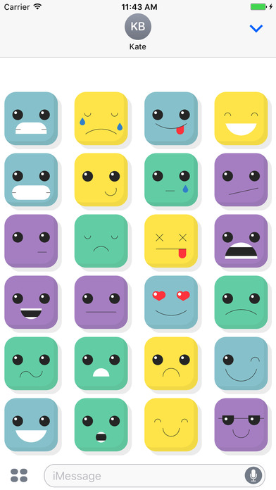 SquareMoji - Cute Emoticons Stickers screenshot 3