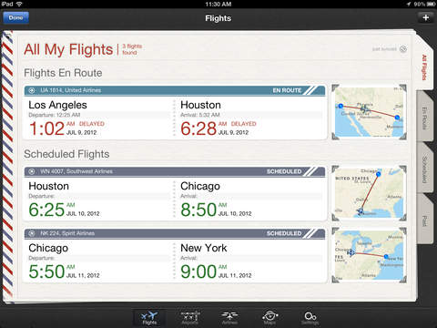 Flight+ for iPad Free-Track Flights & Airline Info screenshot 2