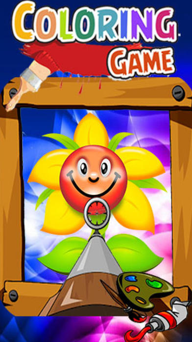 Flower Family Cartoon Coloring Version screenshot 2