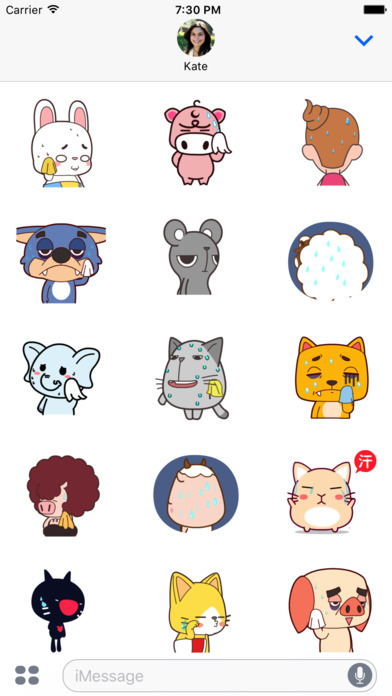 Sweating Animals Animated Emoji Stickers screenshot 2