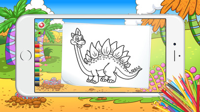 Educational Dinosaurs Activities Coloring Pages screenshot 3