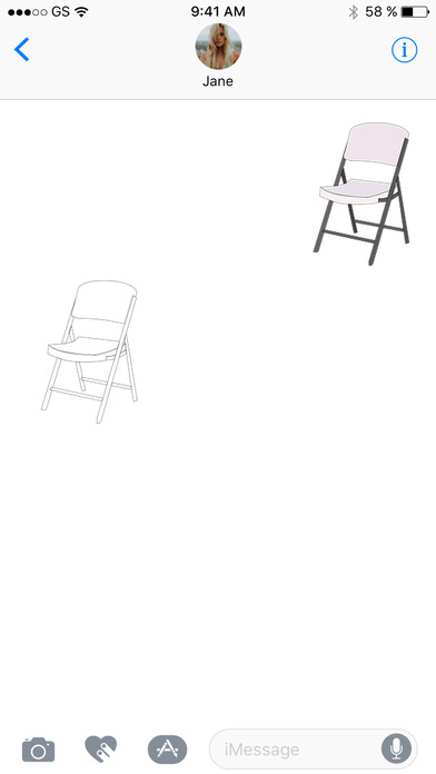 More Chairs One Sticker Pack screenshot 3