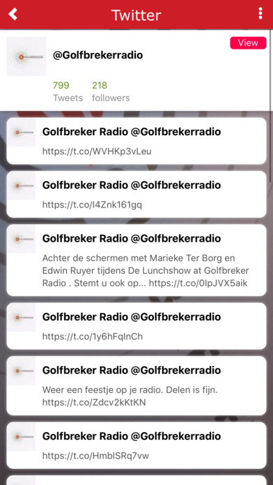 GolfbrekerRadio screenshot 3