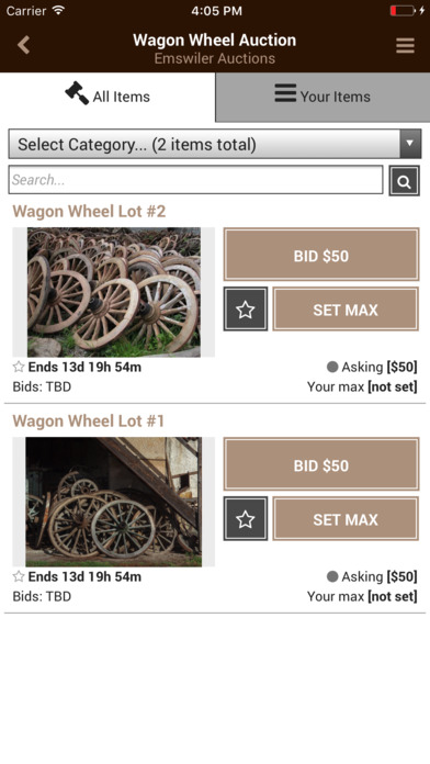 Emswiler Auctions screenshot 3
