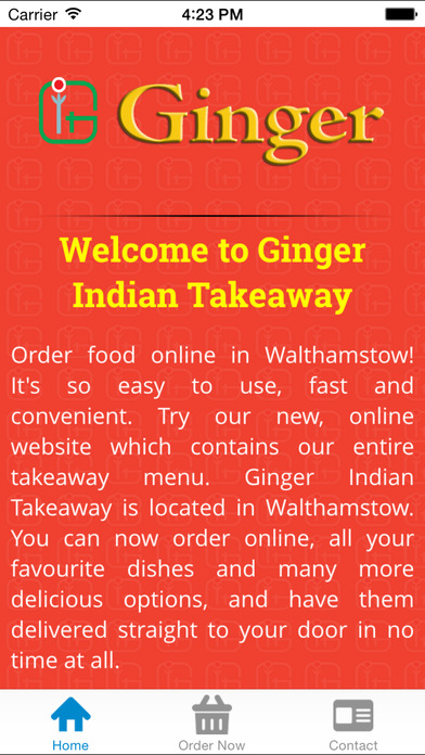 Ginger Indian Takeaway London screenshot 2