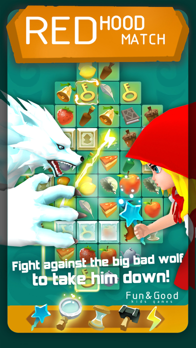 Red Hood Match: Kids Fairy Tales English Learning screenshot 2