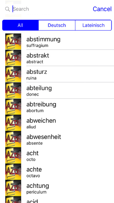 Deutsch Lateinisch Wörterbuch screenshot 2