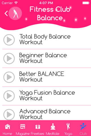 Schedule for fitness workout screenshot 2
