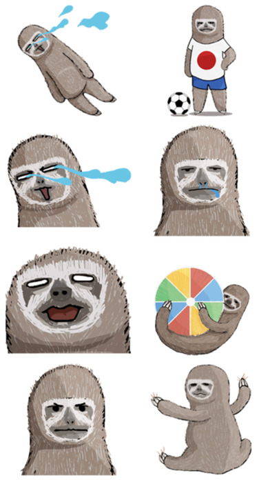 Lazy Sloth - Stickers! screenshot 2