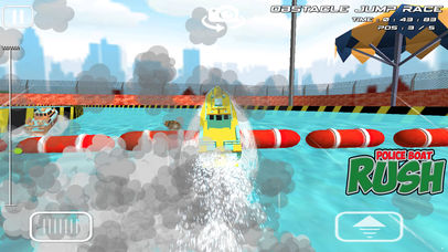 Police Boat Rush : 3D Police Boat Racing For kids screenshot 4