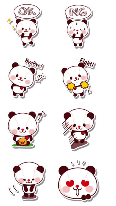 Morning Panda Stickers screenshot 2
