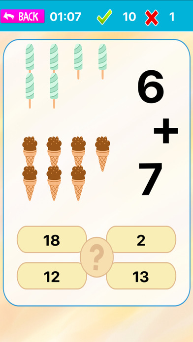 Math worksheet for kids or preschool game screenshot 2