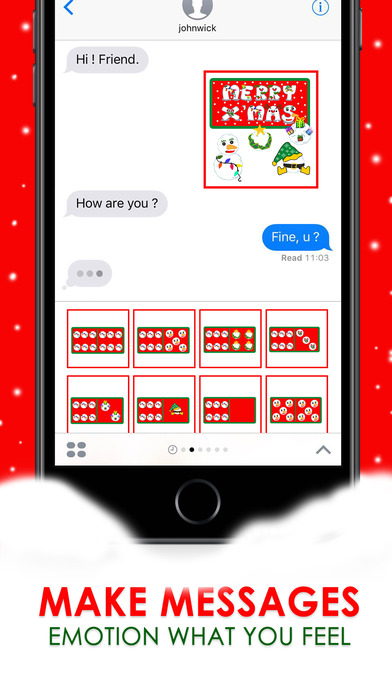 คริสต์มาสโดมิโนเคาท์ดาวน์ สติกเกอร์สำหรับ iMessage screenshot 2