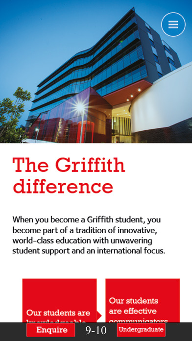 Griffith University International: Postgraduate screenshot 4