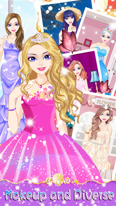 Princess dress design - Makeup game for kids screenshot 2