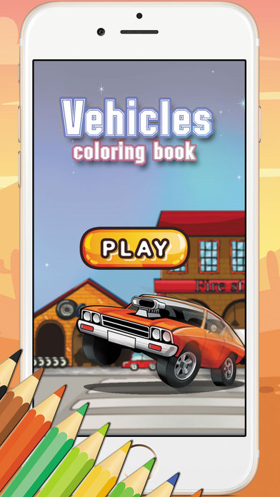 Game For Kids : Vehicles Coloring Book screenshot 2
