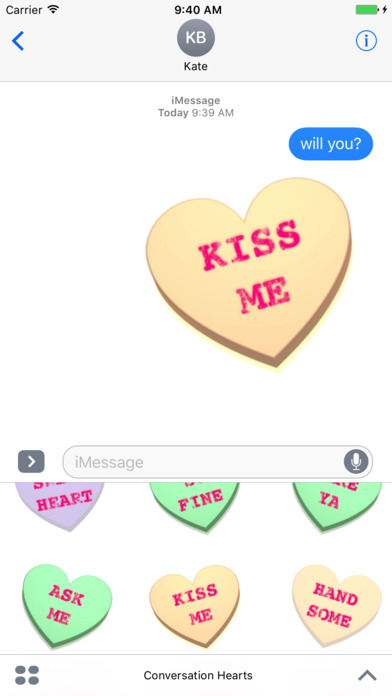 Conversation Hearts XOXO screenshot 4