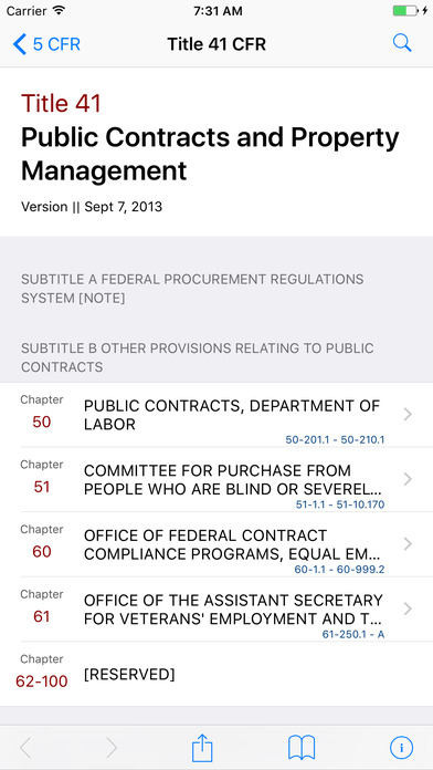 App Shopper: 41 CFR - Public Contracts And Property Management (Reference)