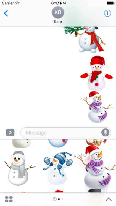 Snowman Bundle Stickers for iMessage screenshot 4