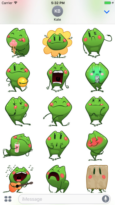Emoji Cartoon Frog Stickers screenshot 4