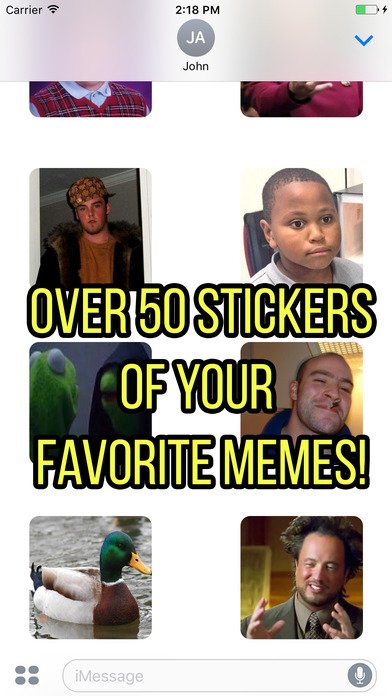 Tasty Memes - 50+ Funny, Famous Stickers of Memes screenshot 2