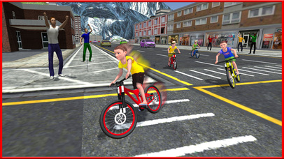 Kids Bicycle Rider Street Race 2017 3D screenshot 2