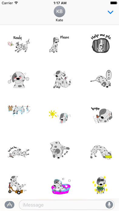 Funny Dalmatian Dog Stickers screenshot 2