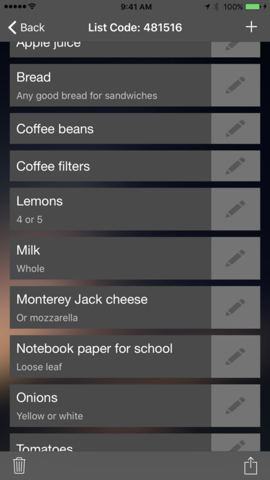 Shared Family Grocery List screenshot 2