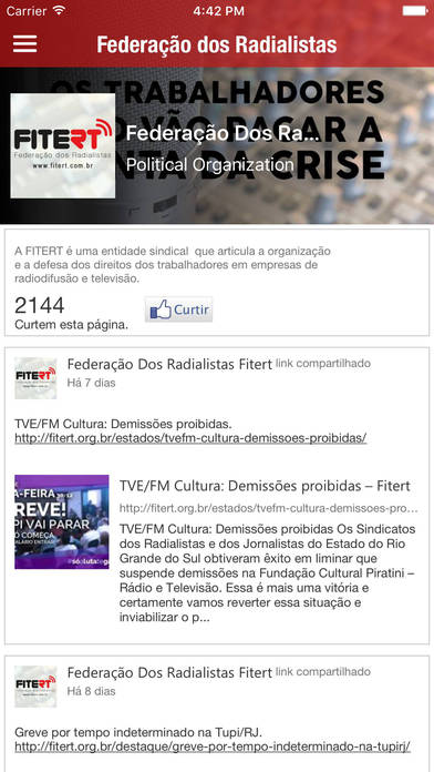 FITERT - Federação dos Radialistas screenshot 3